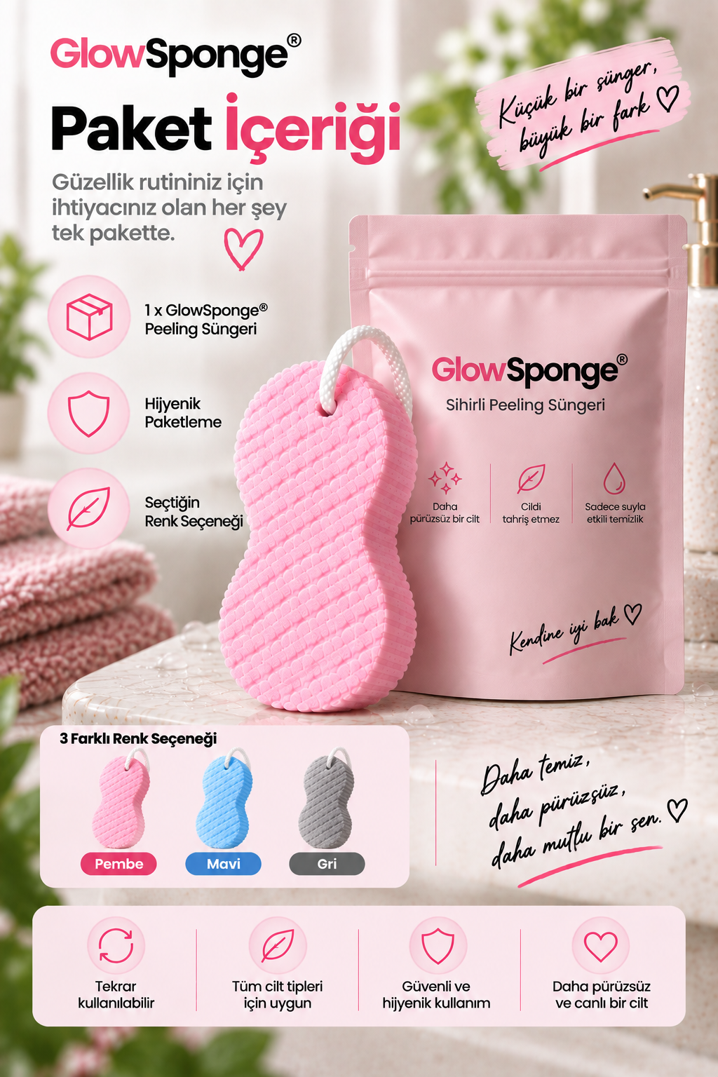 GlowSponge® Sihirli Peeling Süngeri