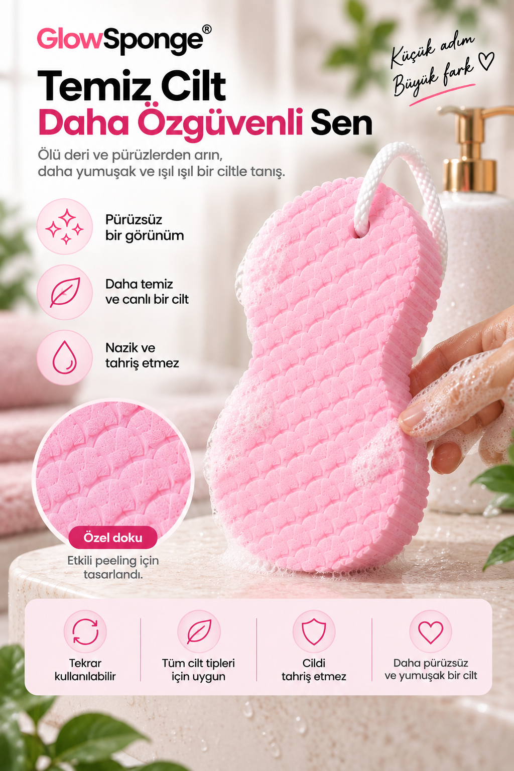 GlowSponge® Sihirli Peeling Süngeri