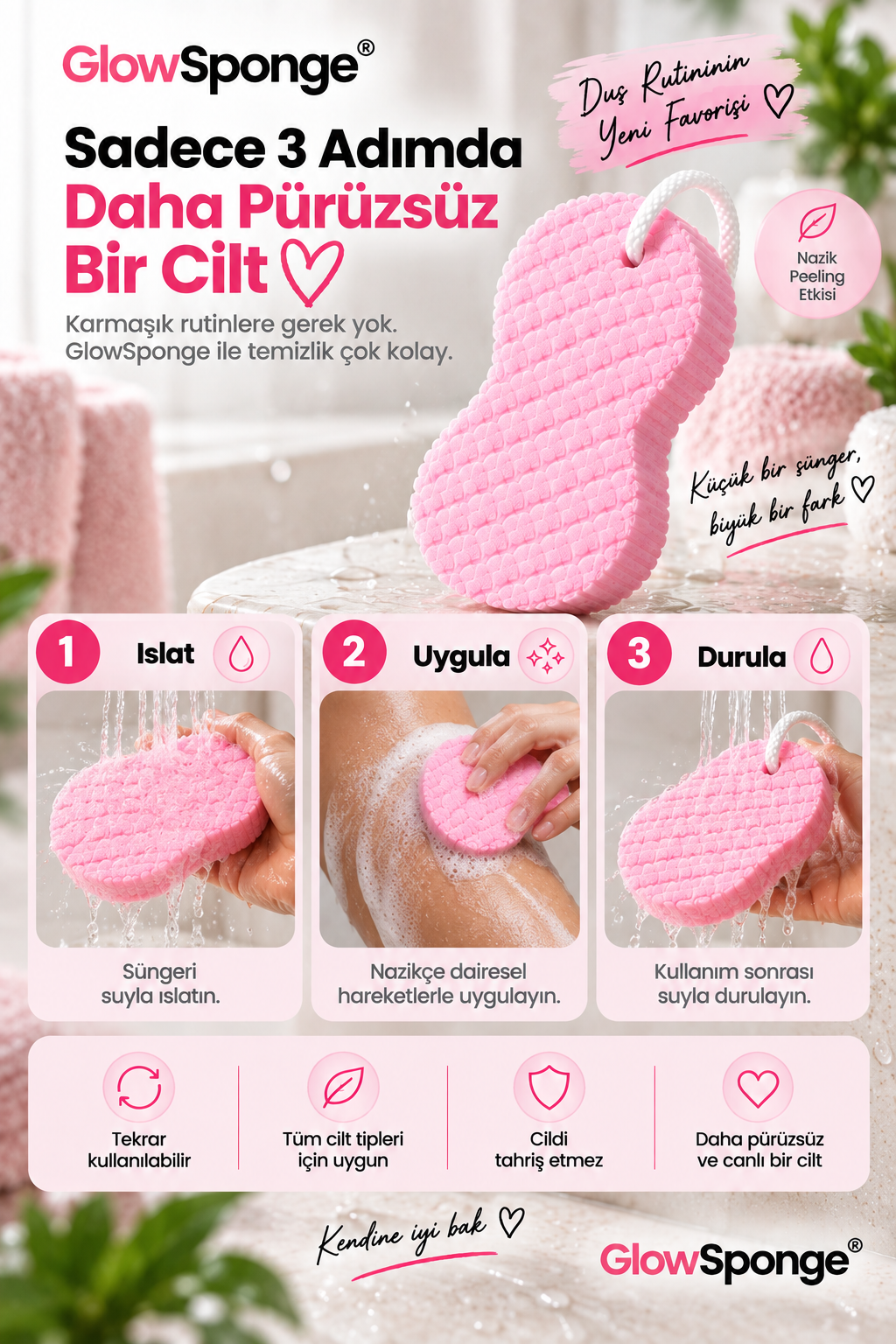 GlowSponge® Sihirli Peeling Süngeri