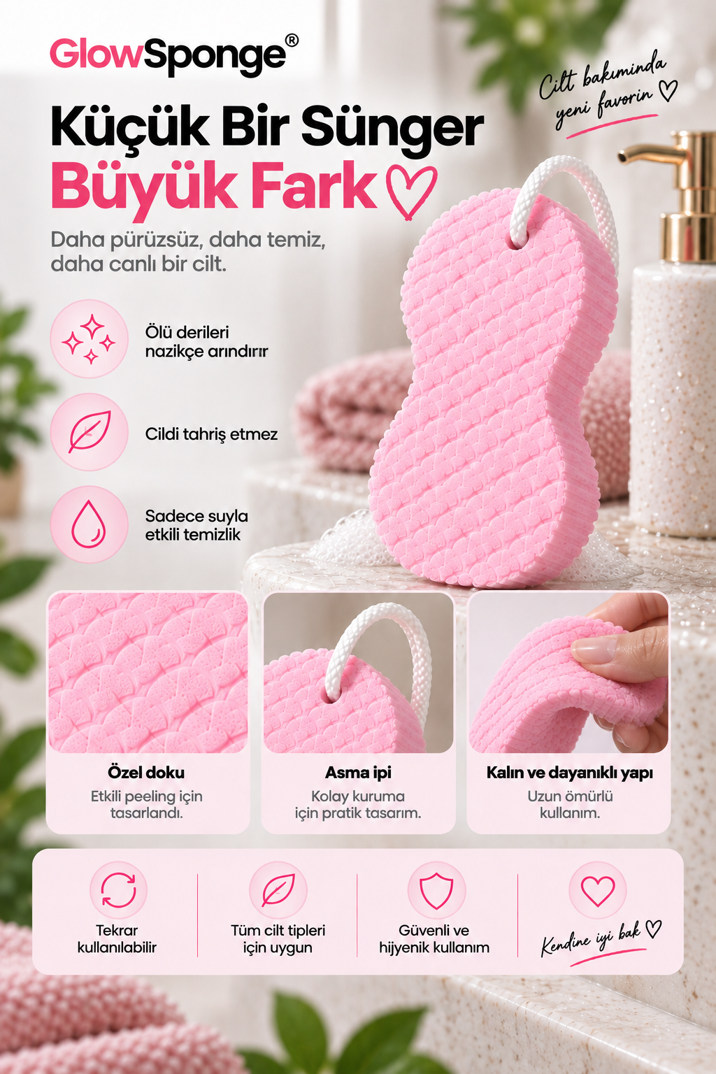 GlowSponge® Sihirli Peeling Süngeri