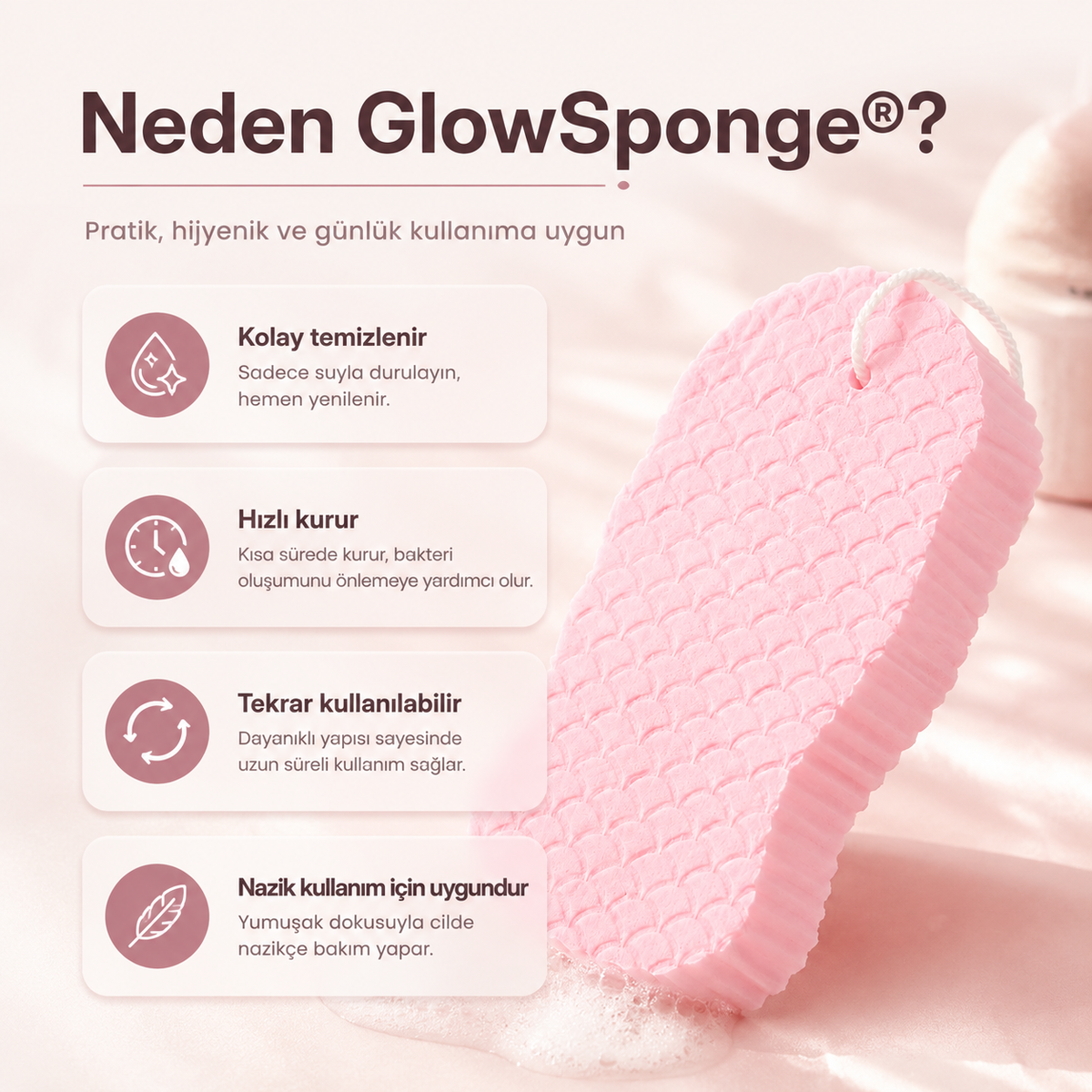 GlowSponge® Sihirli Peeling Süngeri